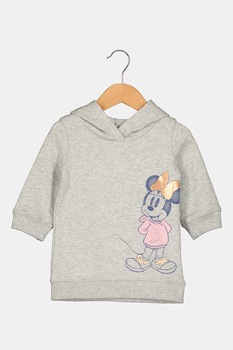 GAP, Rochie-hanorac cu imprimeu Minnie Mouse, Gri melange/Roz/Auriu GAP, Rochie-hanorac cu imprimeu Minnie Mouse, Gri melange/Roz/Auriu