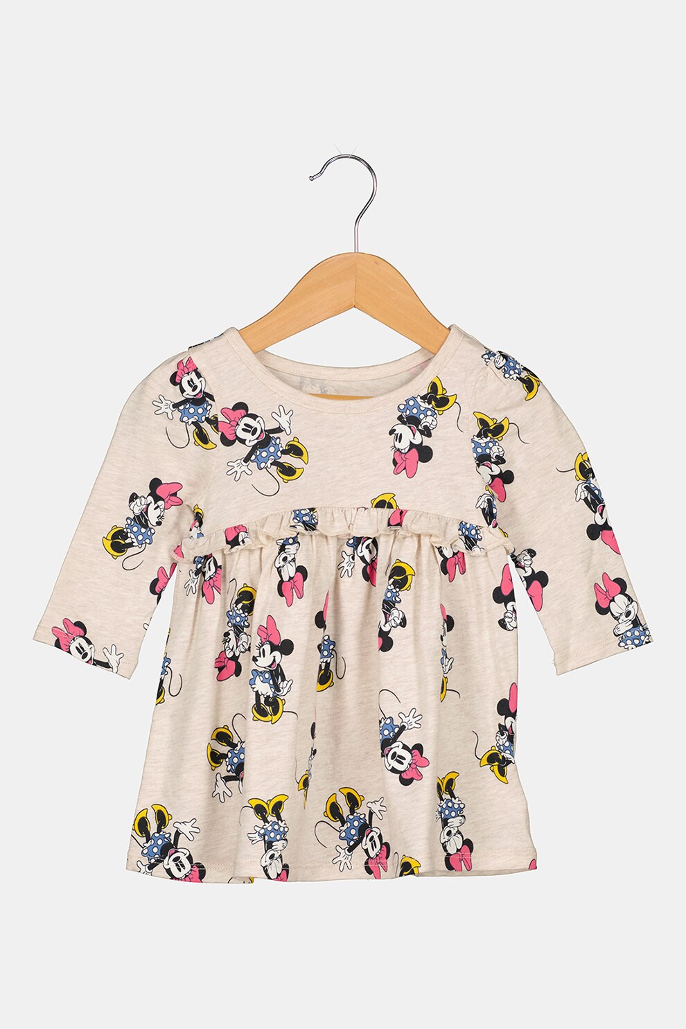 GAP, Rochie evazata cu model cu desene, Roz/Crem/Albastru