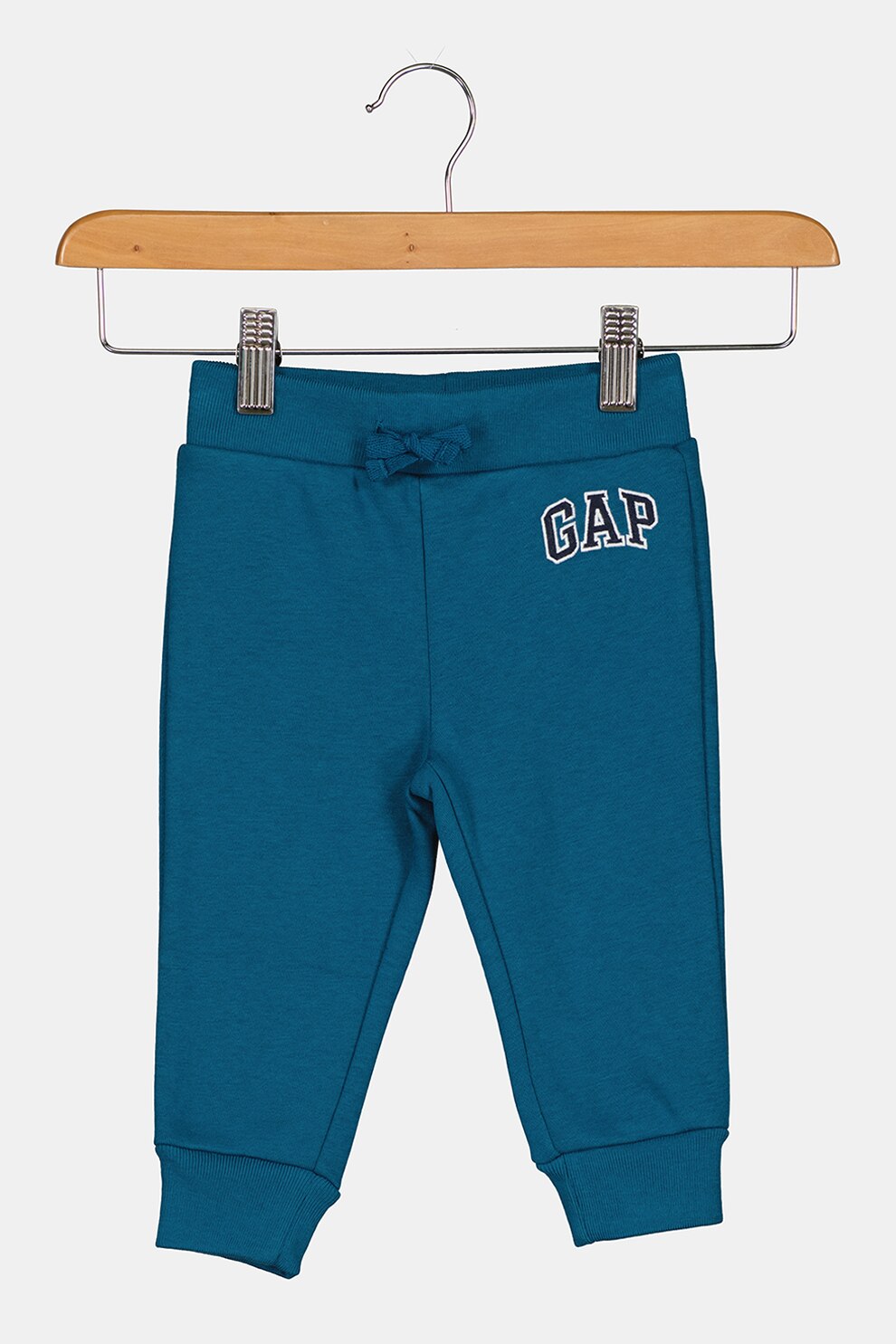 GAP, Pantaloni sport cu logo, Albastru petrol