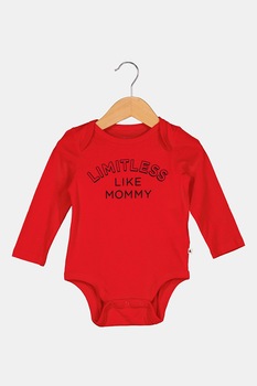 GAP, Body de bumbac cu imprimeu text, Rosu/Negru GAP, Body de bumbac cu imprimeu text, Rosu/Negru