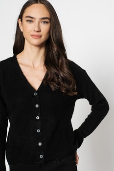 GAP, Cardigan cu decolteu in V si maneci cazute, Negru GAP, Cardigan cu decolteu in V si maneci cazute, Negru