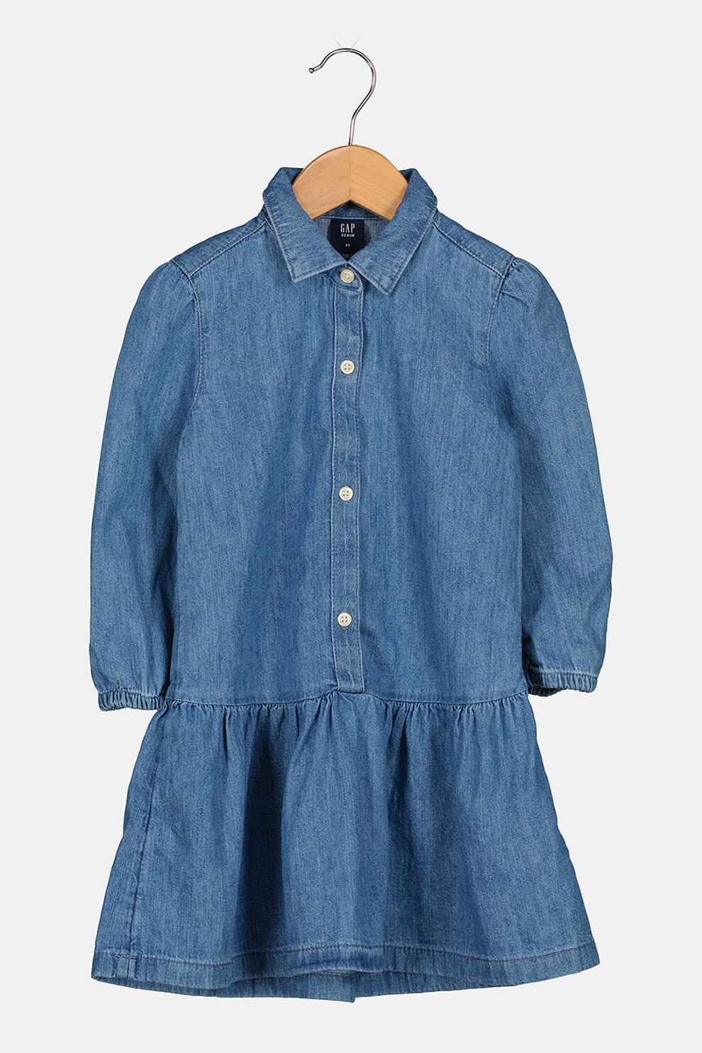 GAP, Rochie-camasa de denim, Albastru inchis