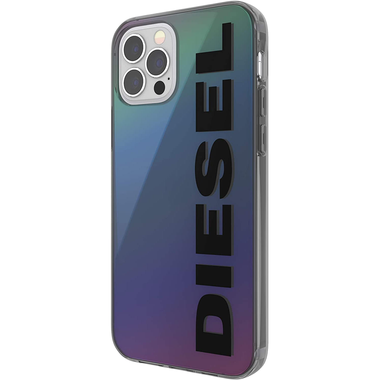 Husa Diesel, Holografica cu logo, Compatibila cu iPhone 12/12 Pro, Negru