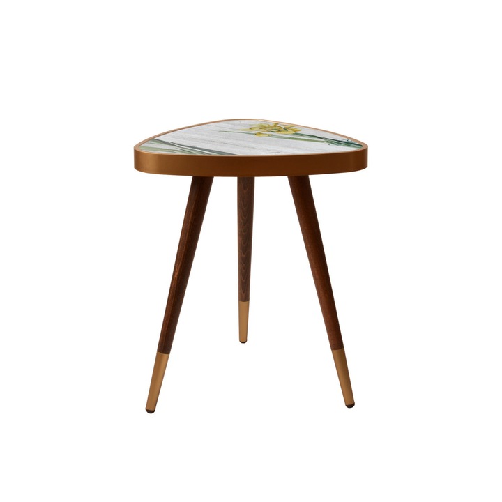 Masa laterala Nancy Homestore, Lemn, 45 x 45 x 45 cm, Multicolor