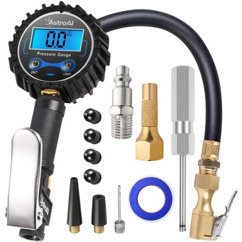 Pistol cu manometru AstroAI ATG250, 250 PSI, Afisaj Digital, Furtun 1/4, Accesorii incluse Pistol cu manometru AstroAI ATG250, 250 PSI, Afisaj Digital, Furtun 1/4, Accesorii incluse