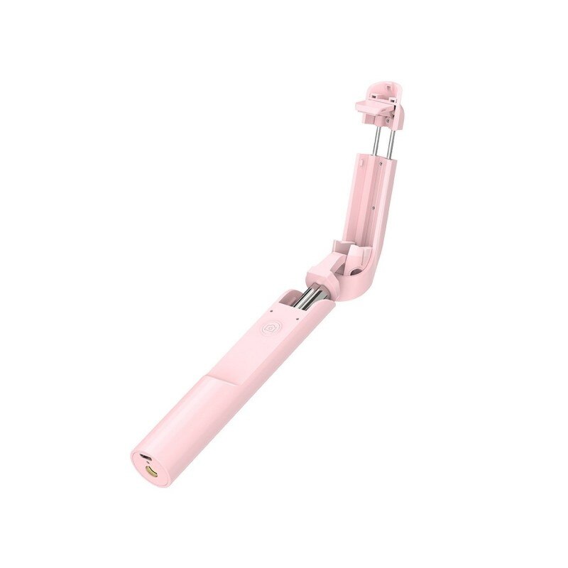 Selfie Stick Wireless Hoco -k12 ,cu Conexiune Bluetooth -roz