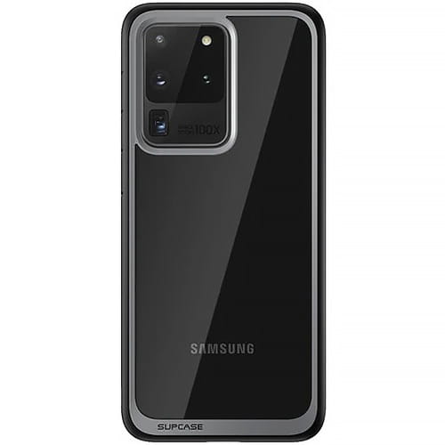 Husa Supcase UB Style pentru Samsung Galaxy S20 Ultra, Policarbonat, Negru/Transparent