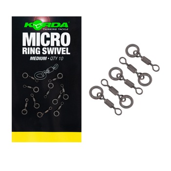 Set accesorii pescuit, inele pentru carlige de pescuit, negru, KORDA Carp Fishing Micro Rig Ring Swivels 10pcs Set accesorii pescuit, inele pentru carlige de pescuit, negru, KORDA Carp Fishing Micro Rig Ring Swivels 10pcs