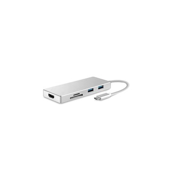 Adaptor 4k HDMI cu port USB 3.1 - Tip C, card reader TF/SD pentru MacBook, Argintiu Adaptor 4k HDMI cu port USB 3.1 - Tip C, card reader TF/SD pentru MacBook, Argintiu
