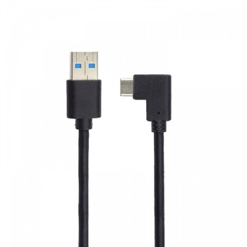 Cablu Mycon USB 3.2 Gen 1 la USB-C unghi 90 grade T-T 0.5m, CON2000 Cablu Mycon USB 3.2 Gen 1 la USB-C unghi 90 grade T-T 0.5m, CON2000