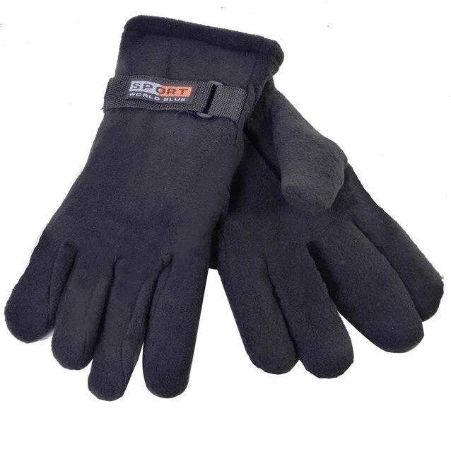 Manusi barbati, Zola®, fleece, de iarna, negre, model Sport, marime universala