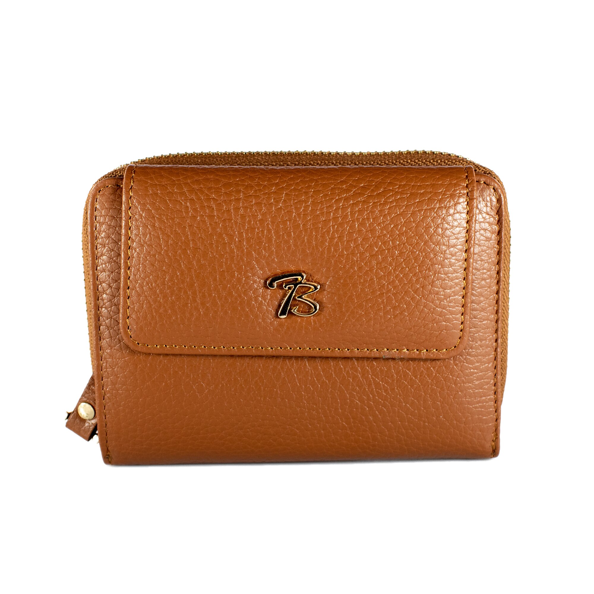 Portofel de dama din piele naturala, Tony Bellucci, T870, Maro coniac