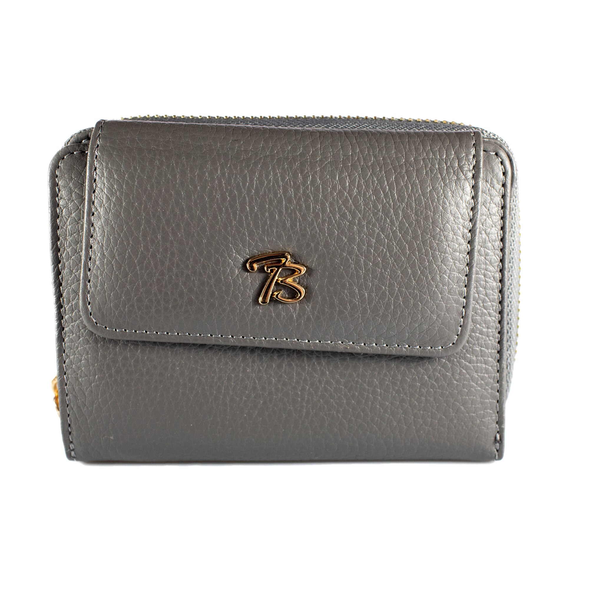 Portofel de dama din piele naturala, Tony Bellucci, T870, Gri