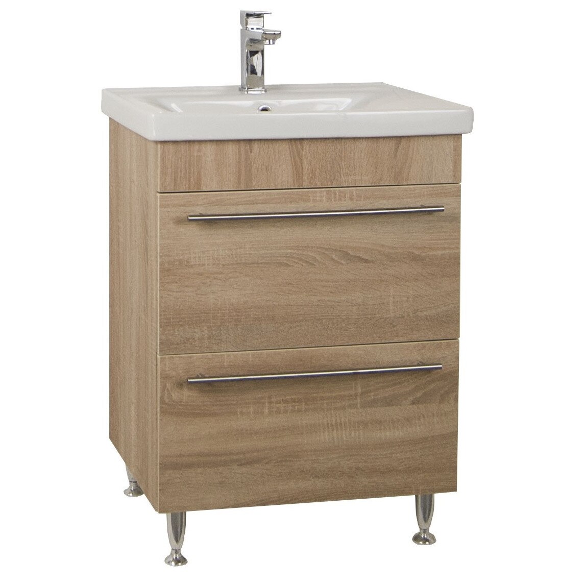 Baza si lavoar Badenmob , seria 754 cu sertare , 60x45cm , Sonoma