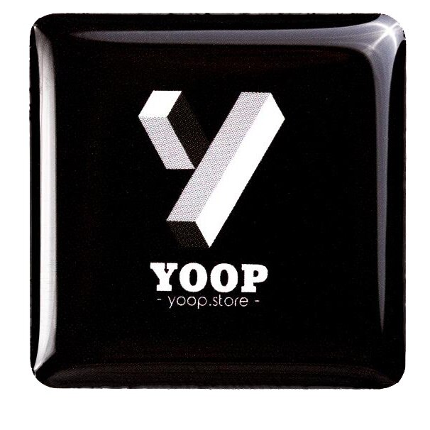 NFC sticker Square, Yoop, negru