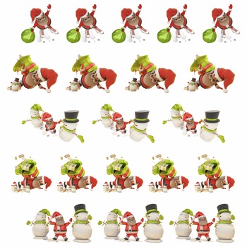 Set 20 stickere decorative de Craciun, Mos Craciun si cadourile , Multicolor, 95 x 95cm Set 20 stickere decorative de Craciun, Mos Craciun si cadourile , Multicolor, 95 x 95cm