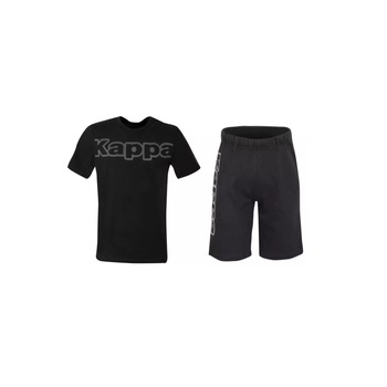 Echipament sportiv Barbati Kappa din bumbac, cu inscriptie logo, Gri, L Echipament sportiv Barbati Kappa din bumbac, cu inscriptie logo, Gri, L