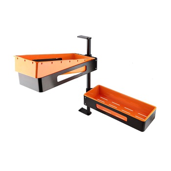 Suport multifunctional rotativ 180°, D2400, 37.5x42x12cm, negru/portocaliu Suport multifunctional rotativ 180°, D2400, 37.5x42x12cm, negru/portocaliu