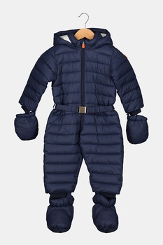 Save The Duck, Salopeta cu botosei, vatelina si gluga, Bleumarin Save The Duck, Salopeta cu botosei, vatelina si gluga, Bleumarin