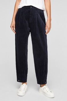 s.Oliver, Pantaloni din reiat cu striatii, Bleumarin inchis, M s.Oliver, Pantaloni din reiat cu striatii, Bleumarin inchis, M