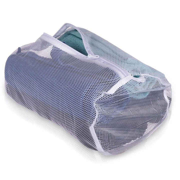 Plasa Pentru Rufe, Orion, Durabila, Fermoar, Protectie Pentru Articole De Imbracaminte Delicate, Functionala, Ideala Pentru Lenjerie, 33 Cm X 22 Cm, Alb