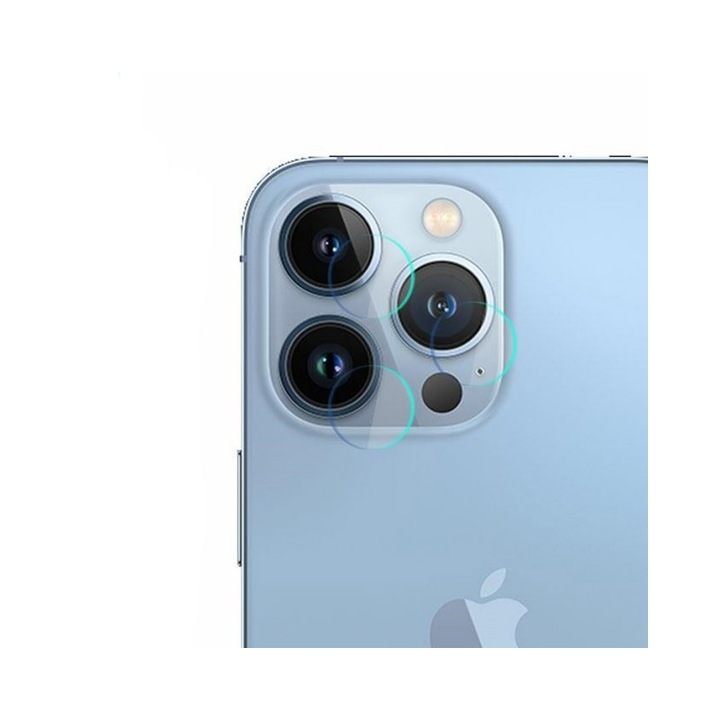 Комплект от 4 бр. Нано стъклено фолио за 3mk iPhone 13 Pro Max камера, прозрачност