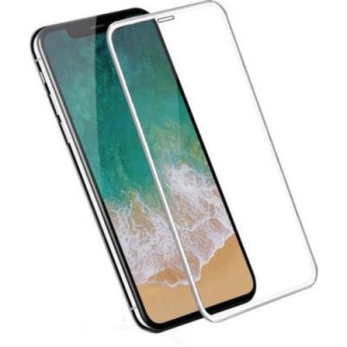 Folie de sticla 9D compatibila cu Apple Iphone 11 / XR,Full Glue,Alb,Paramount