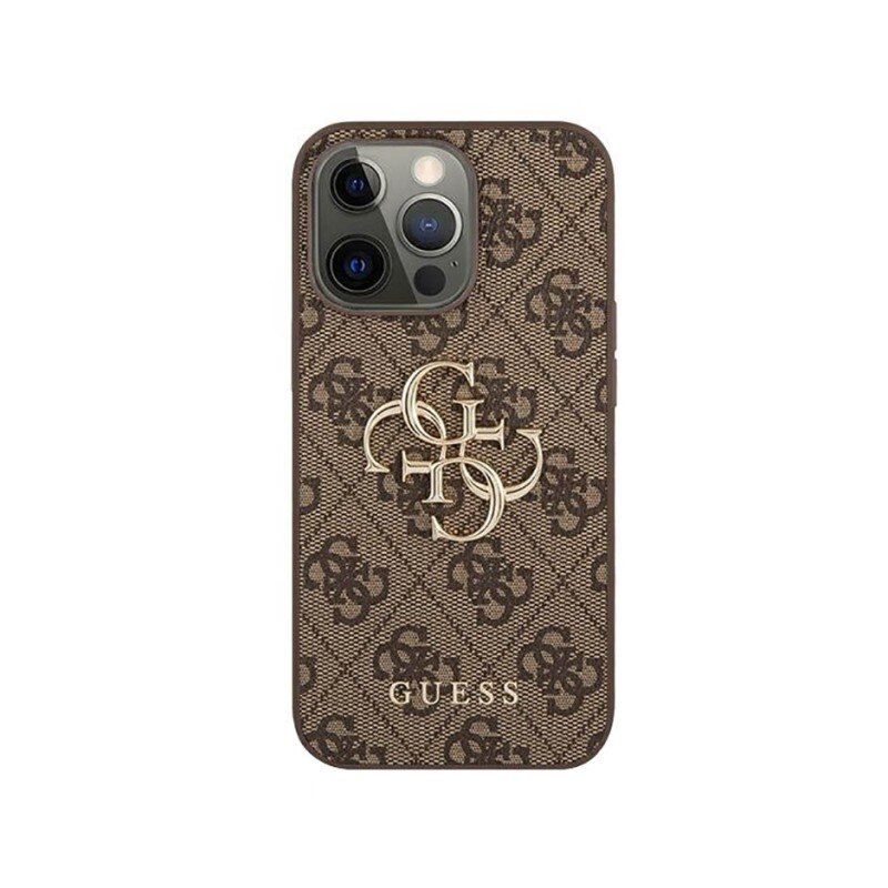 Husa Spate Guess Compatibila Cu iPhone 13 Pro, Colectia Big Metal Logo, Maro - 024895