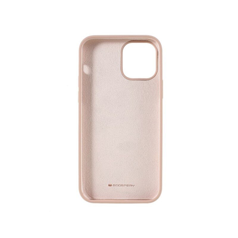 Husa Spate Mercury Silicone iPhone 13, Interior Alcantara , Pink