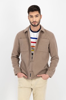 Esprit, Jacheta tip camasa usoara cu buzunare pe piept, Maro camel Esprit, Jacheta tip camasa usoara cu buzunare pe piept, Maro camel