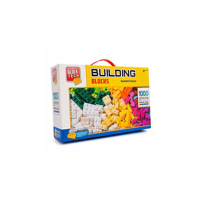 Set de constructie pentru copii, 1000 bucati, asortate, Block Tech, Multicolor, R65-1226