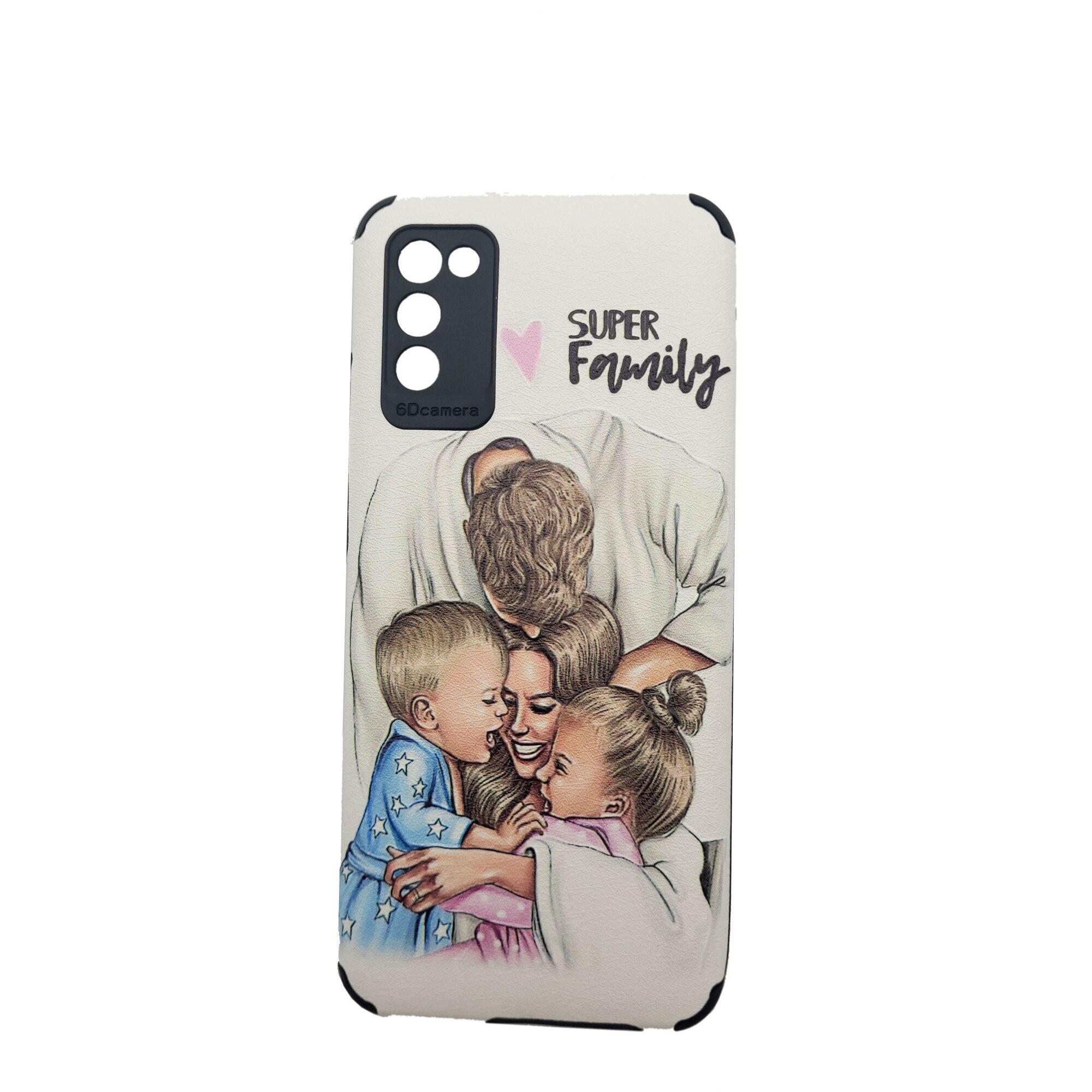 Husa din silicon compatibila cu Samsung Galaxy A02s cu protectie la camera cu Desen Family