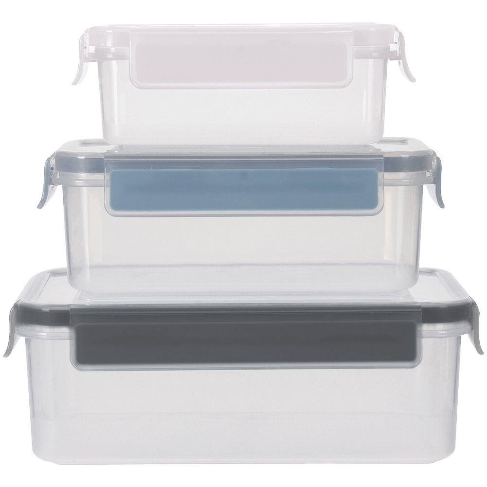Set 3 recipiente cu capac Excellent Houseware, Plastic