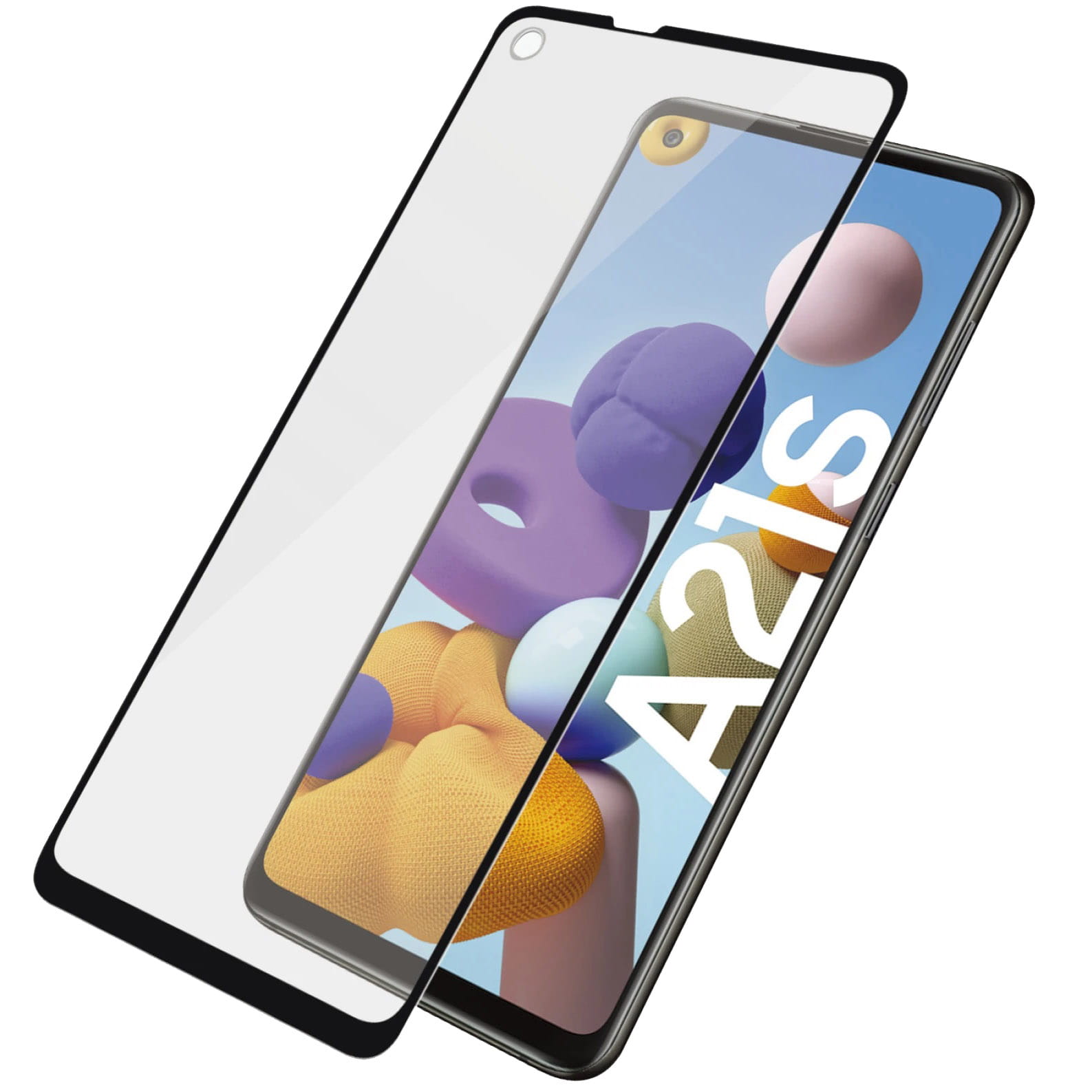 Folie sticla protectie, Panzerglass, Compatibil Galaxy A21s, Negru