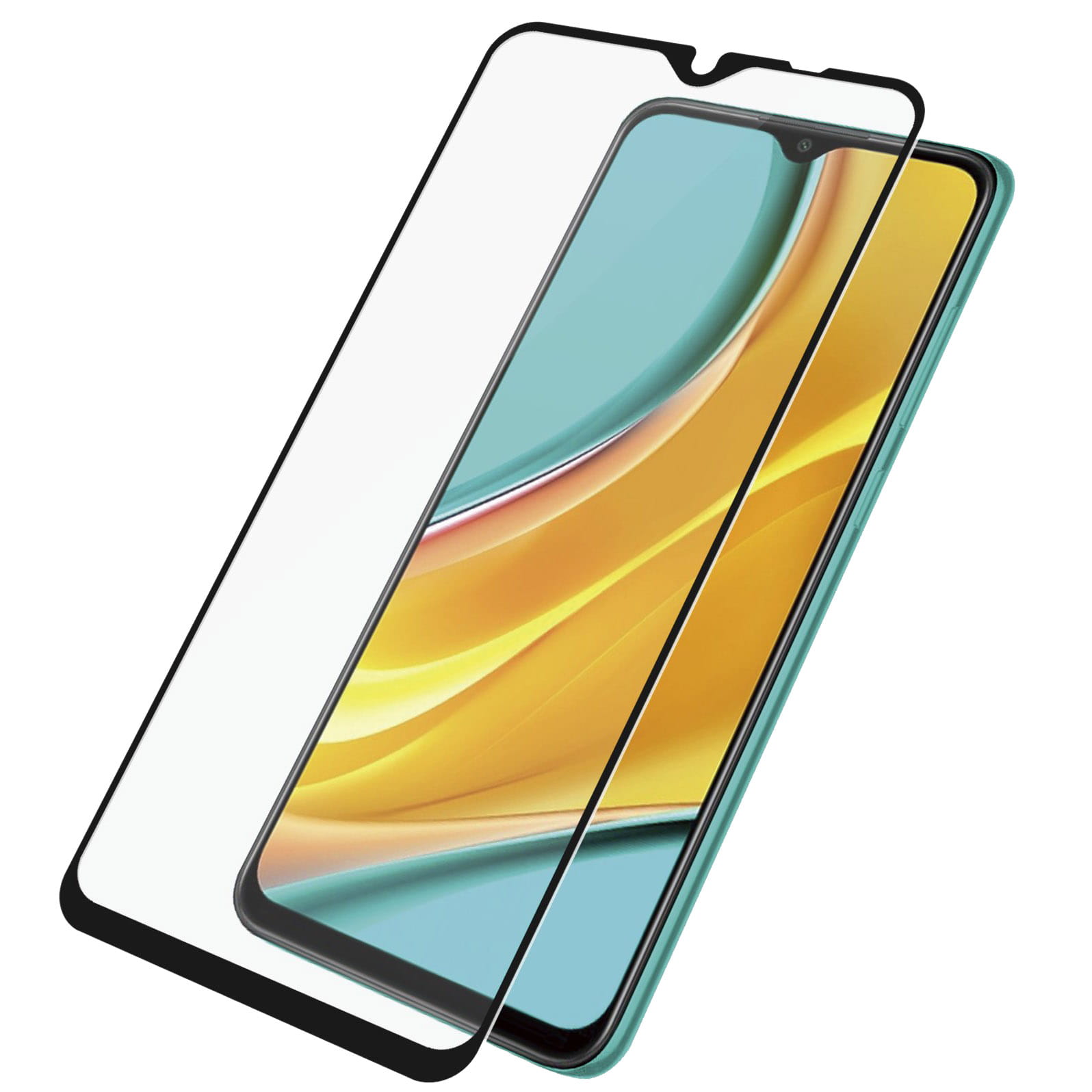 Folie sticla protectie, Panzerglass, Compatibil Xiaomi Redmi 9, Negru