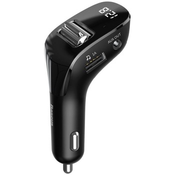 Modulator FM Bluetooth Baseus F40 , CCF40-01, Mp3 Player, AUX, 2 x USB, Afisaj, Negru Modulator FM Bluetooth Baseus F40 , CCF40-01, Mp3 Player, AUX, 2 x USB, Afisaj, Negru