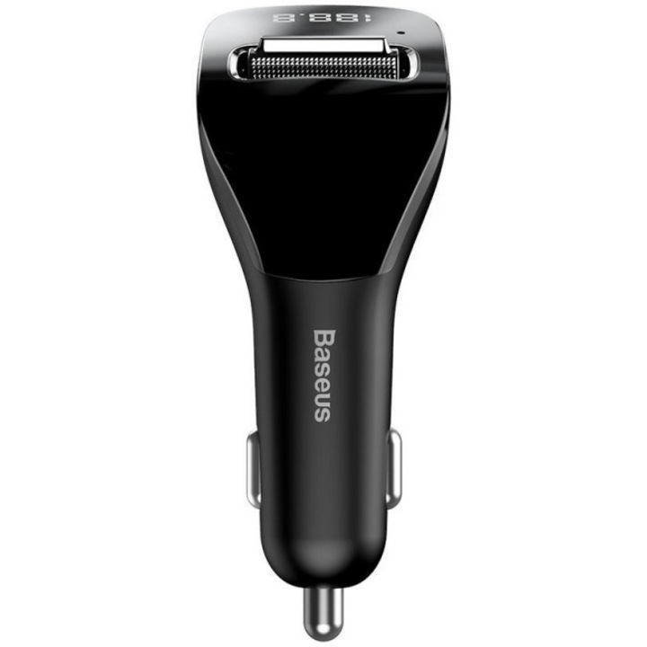 Modulator FM Bluetooth Baseus F40 , CCF40-01, Mp3 Player, AUX, 2 x USB, Afisaj, Negru