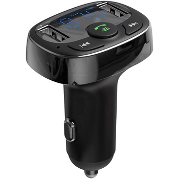 Modulator FM Bluetooth Baseus T-Typed CCTM-01, MP3 Player, Buton de apel, 2x USB, TF MicroSD, 3.4A, Negru Modulator FM Bluetooth Baseus T-Typed CCTM-01, MP3 Player, Buton de apel, 2x USB, TF MicroSD, 3.4A, Negru