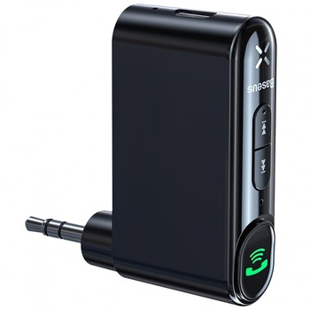 Receptor / Transmitator Bluetooth BASEUS WXQY-01, Buton apel, Negru Receptor / Transmitator Bluetooth BASEUS WXQY-01, Buton apel, Negru