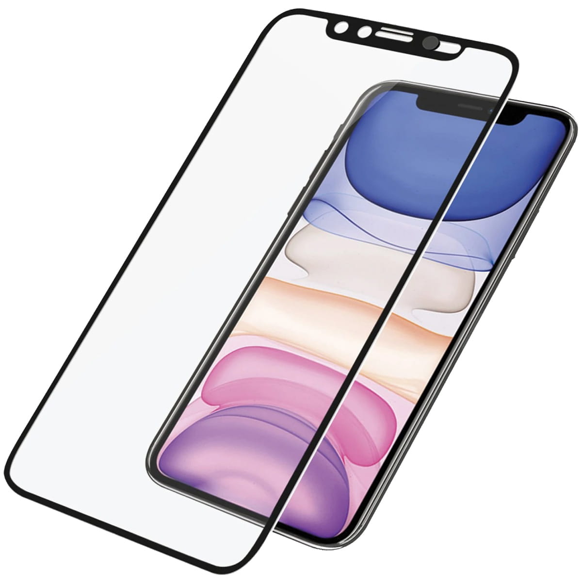 Folie sticla protectie, Panzerglass, Compatibil iPhone 11/ XR, Negru