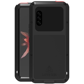 Husa protectie fata / spate LOVE MEI Powerful pentru Sony Xperia 10 II, TPU /Sticla securizata, Negru Husa protectie fata / spate LOVE MEI Powerful pentru Sony Xperia 10 II, TPU /Sticla securizata, Negru