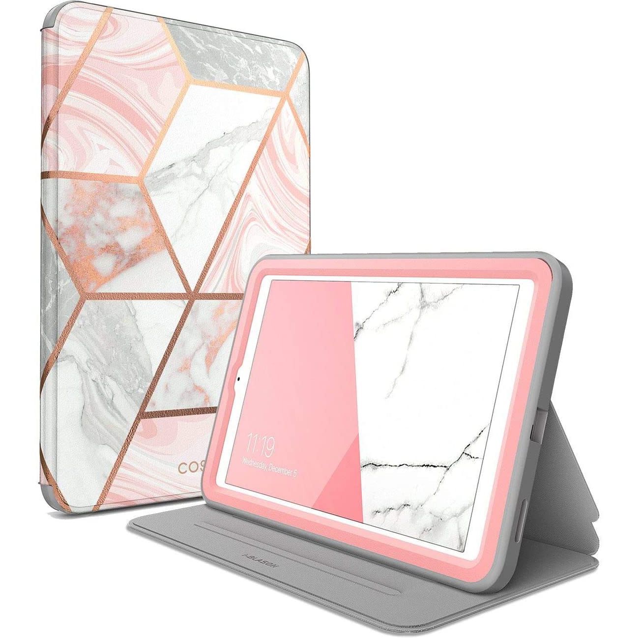 Carcasa Supcase i-Blason Cosmo SP pentru Samsung Galaxy Tab A 8.0 2018, Policarbonat, Roz/Gri