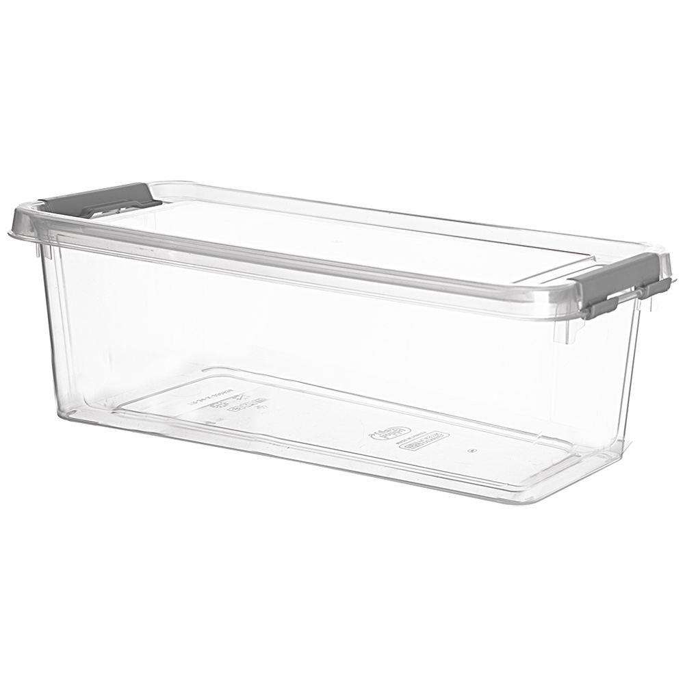 Cutie alimentara cu capac Orion, Plastic, Transparent, 2.1 l