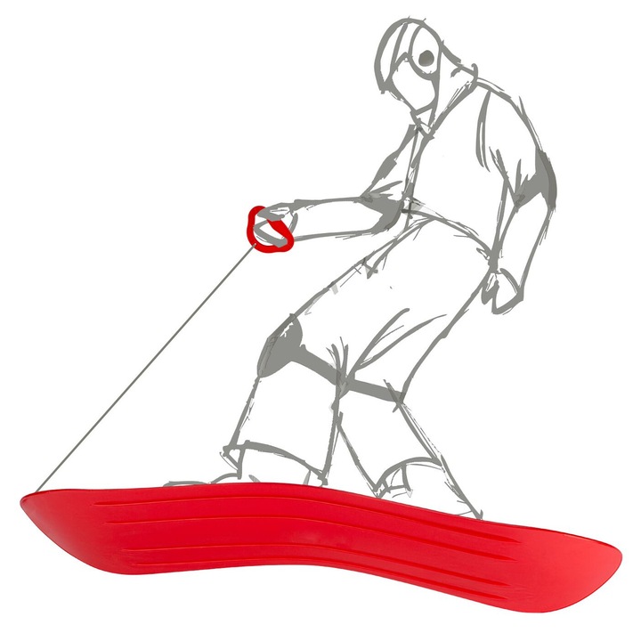 Сноуборд Slideboard, Жълт, обикновен