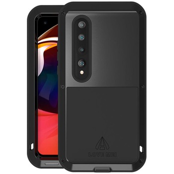 Husa protectie fata / spate LOVE MEI Powerful pentru Xiaomi Mi 10 / Mi 10 Pro, TPU /Sticla securizata, Negru Husa protectie fata / spate LOVE MEI Powerful pentru Xiaomi Mi 10 / Mi 10 Pro, TPU /Sticla securizata, Negru