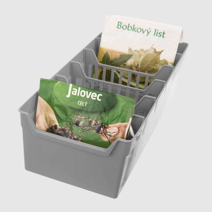 Orion Rendező fűszeres zacskókhoz, műanyag, szürke