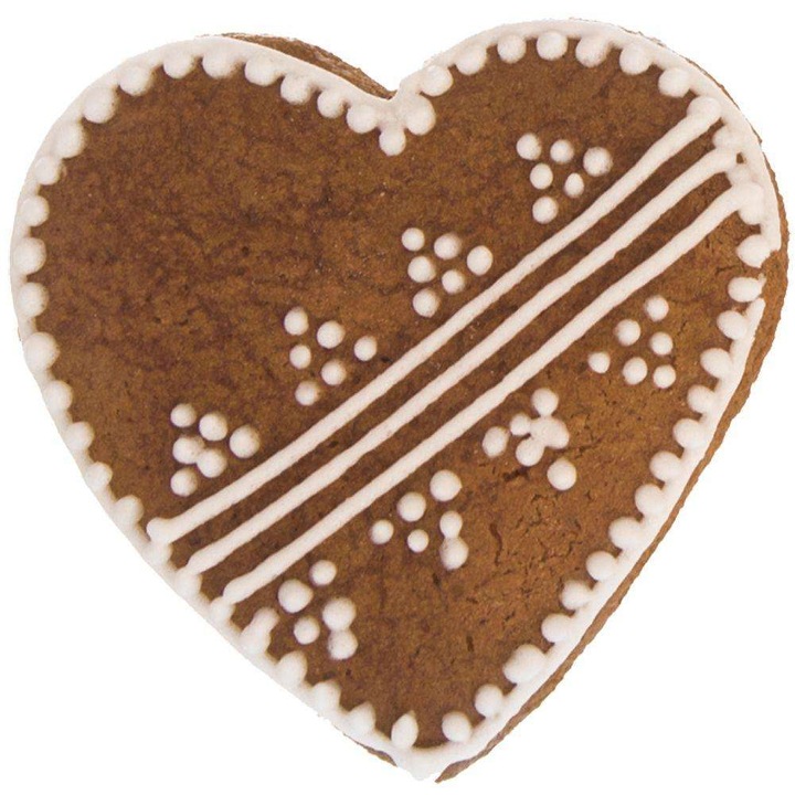 Forma turta dulce, Model inima, Argintiu