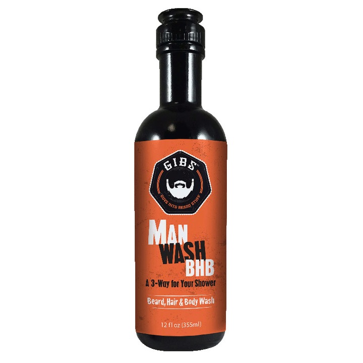 Gibs Man Wash Bhb Beard Hair Body Tusfürdő Testre, Hajra És Szakállra 355 ml