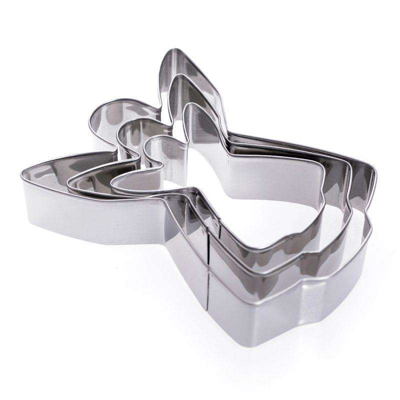 Set 3 forme turta dulce, Orion, Model ingeri, Inox, Argintiu