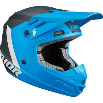 Casca atv/cross copii Thor Sector Solid, culoare albastru/gri, marime S Casca atv/cross copii Thor Sector Solid, culoare albastru/gri, marime S